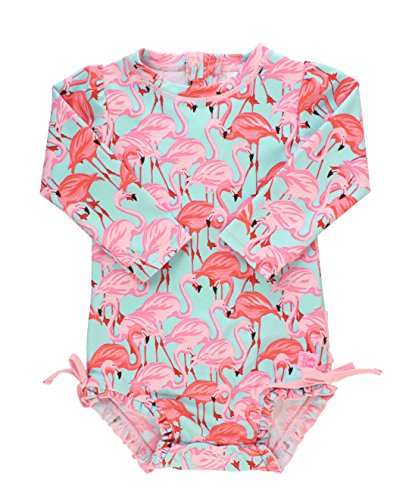 RuffleButts Fab Flamingo Rash Guard - Baby/Toddler Girls 6-12m RuffleButts Fab Flamingo Rash Guard - Baby/Toddler Girls 6-12m